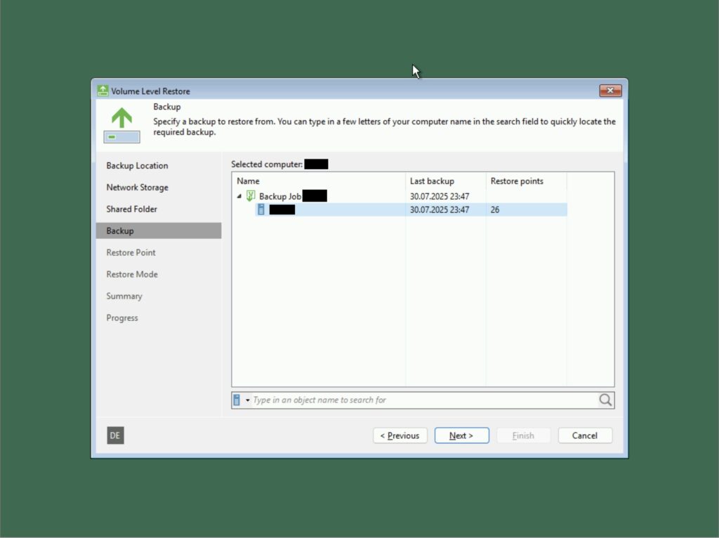 Veeam Recovery Media 6.3.2 - Backup